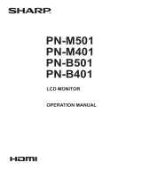 Sharp PN-B501 Owner's manual