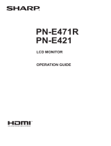 Sharp PN-E471R User manual
