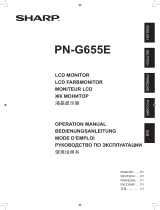 Sharp PN-G655E Operating instructions