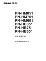 Sharp PN-HM851 Owner's manual