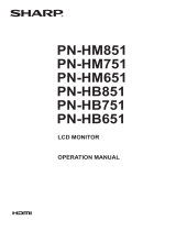 Sharp PN-HB851 Owner's manual