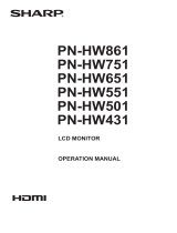 Sharp PN-HW651 Owner's manual