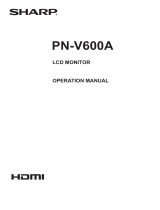 Sharp PNV600A Owner's manual