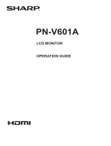 Sharp PN-V601A Owner's manual