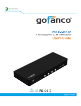 gofanco PRO-KVMDP-4P 4-Port DisplayPort 1.2 4K KVM Switcher User manual