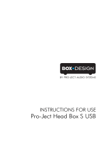 Pro-Ject Audio Systems Box S USB Operating instructions