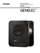 Genelec 8020 and 7040 Stereo System Operating instructions