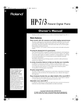 Roland HP-7 User manual