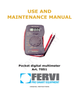 Fervi T051 Use and Maintenance Manual