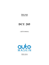 auto maskin DCU 205 User manual