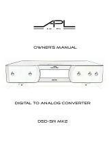 APL HI-FI DSD-SR MK2 Owner's manual