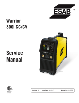 ESAB Warrior 300i CC/CV User manual
