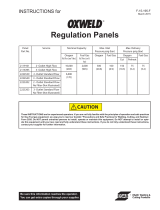 ESAB OXWELD® Regulation Panels Troubleshooting instruction