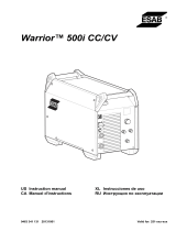 ESAB Warrior 500i CC/CV User manual