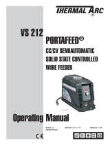 Thermal Arc VS 212 PORTAFEED® CC/CV Semiautomatic Solid State Controlled Wire Feeder User manual