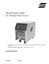 ESAB MultiPower 460 DC Welding Power Source User manual