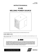 ESAB VI 450 Welding Power Source User manual