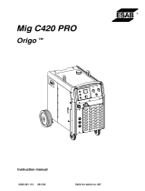 ESAB Mig C420 PRO Origo™ User manual
