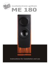 musikelectronic geithain ME 180 Instructions For Installation And Use Manual