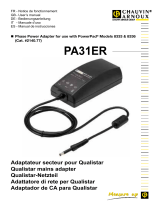 CHAUVIN ARNOUX PA31ER User manual