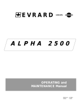 Hardi EVRARD ALPHA 2500 Operating And Maintenance Manual