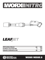 Worx WG585 40 Volt LeafJet Blower Owner's manual