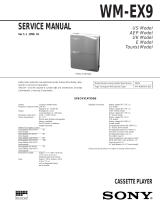 Sony Walkman WM-EX9 User manual