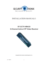 Security Tronix ST-CCTV-VBAC8 Installation guide