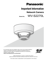 Panasonic WV-S1550L Important information