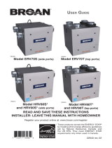 Broan HRV80T User manual