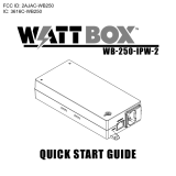 WattBox WB-250-IPW-2 Quick start guide