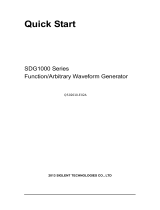 SIGLENT SDG1000 Series Function/Arbitrary Waveform Generator Quick Start