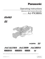 Panasonic AJ-PX380G Operating Instructions Manual