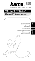 Hama 00177078 BTH Run and BTH Active Bluetooth Stereo Headset Owner's manual