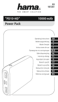 Hama PD10-HD Power Pack, 10000 mAh, anthracite Owner's manual