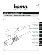 Hama 00054117 USB Notebook Combination Lock Owner's manual