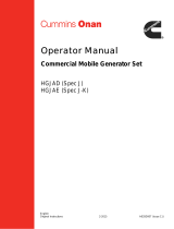 CUMMINS Onan 7.0 HGJAE User manual