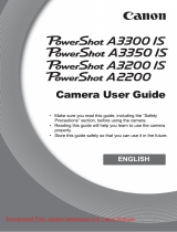 Canon PowerShot A3350 IS User manual