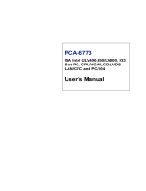 Advantech PCA-6773-R0A1 User manual
