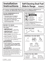 GE P2S975BEMBB Operating instructions
