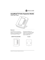 Polycom SoundPoint IP Color Expansion Module User manual