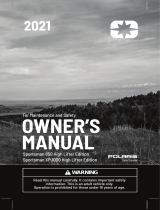 ATV or Youth Sportsman 850 High Lifter Edition Owner's manual