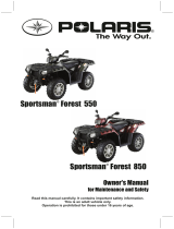 ATV or Youth Sportsman Forest 550 / Sportsman Forest 850 Owner's manual