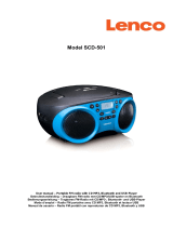 Lenco SCD-501RD Portable FM Radio CD-USB player Owner's manual