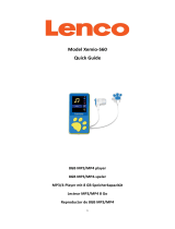 Lenco Xemio-560BU Quick start guide