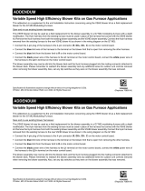 Unbranded G7MQ Addendum for Variable Speed High Efficiency Blower Kit Installation guide