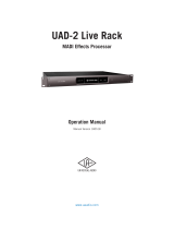 Universal Audio UAD-2 Live Rack Operating instructions