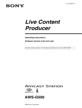 Sony Anycast station AWS-G500 Operating Instructions Manual