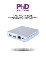 PhD Solutions SPC-P1C1H-HDTE Operating instructions