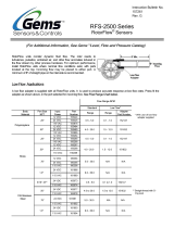 Gems RotorFlow RFS-2500 Series Instruction Bulletin